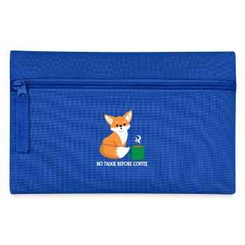 Fox - vixen - fox lovers - coffee - Pencil Case - royal blue - Front