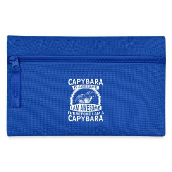 Capybara Is Awesome I Am Awesome Funny Capibara - Pencil Case - royal blue - Front