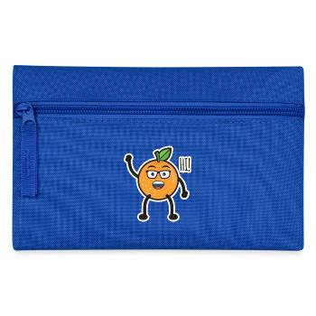 Greeting orange - Pencil Case - royal blue - Front
