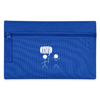 I've Got Your Back Funny Stick Figure Gift - Pencil Case - royal blue - Front