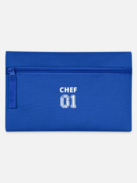 Chef 01 weiss bester Mann - Geschenk - Federtasche - Royalblau