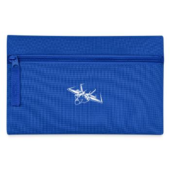 Pilot fighter jet military plane jet - Pencil Case - royal blue - Front