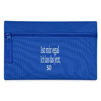 Lustiger Spruch - Federtasche - Royalblau - Vorne