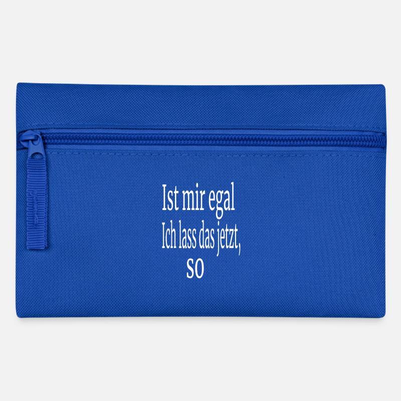 Lustiger Spruch - Federtasche - Royalblau