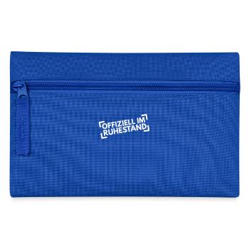 Offiziell im Ruhestand - Federtasche - Royalblau - Vorne