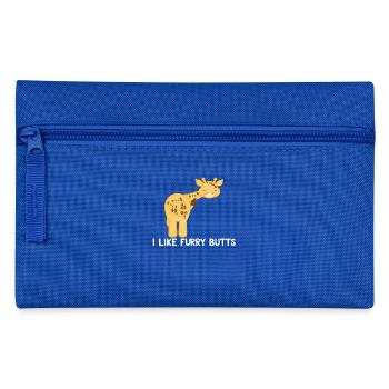 Girafe - Girafes - Fan de girafe - Drôle - Trousse - bleu royal - Devant
