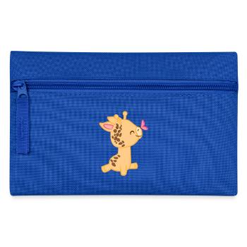 Girafe - Girafes - Girafe fan - Papillon - Trousse - bleu royal - Devant