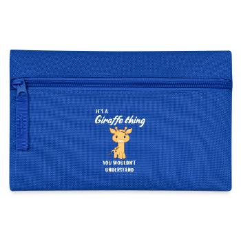 Giraffe - Giraffen - Giraffenfan - Geschenk - Federtasche - Royalblau - Vorne