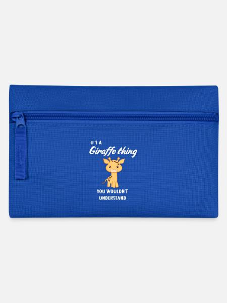 Giraffe - Giraffe - Giraffe fan - Gift - Pencil Case - royal blue
