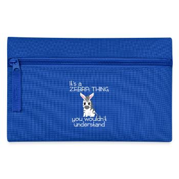 Zebra - Zèbres - T-shirt Zebra - Motif zèbre - Trousse - bleu royal - Devant