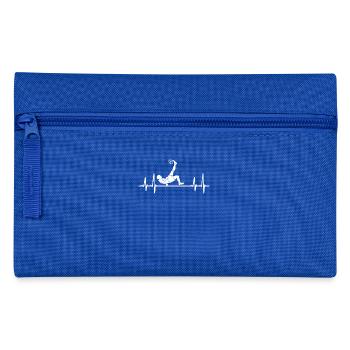 Herzschlag Fußballer - Federtasche - Royalblau - Vorne