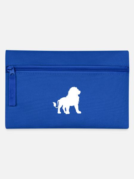 Lion Dad - Dad & Son Funny Matching - Pencil Case - royal blue
