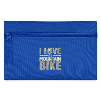Ich liebe mein Mountainbike Geschenk Fahrrad - Federtasche - Royalblau - Vorne