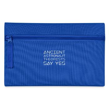 Ancient Astronaut Theorists Say Yes Funny Alien - Pencil Case - royal blue - Front