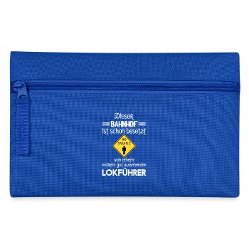 Dieser Bahnhof ist schon besetzt - Federtasche - Royalblau - Vorne