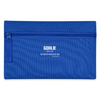 GOALIE - THE CRAZIEST PLAYER ON THE TEAM - Pencil Case - royal blue - Front