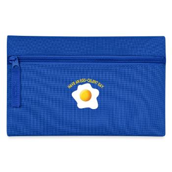 Ei-Celent Day Shirt Spiegelei Frühstück Geschenk-Idee - Federtasche - Royalblau - Vorne