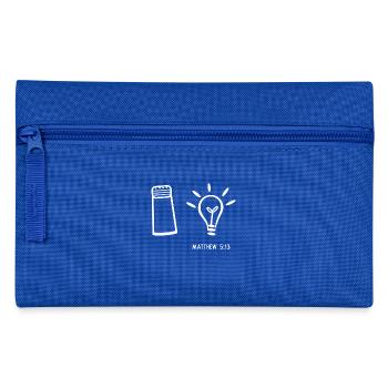 Salt and Light christliches christen Geschenk - Federtasche - Royalblau - Vorne