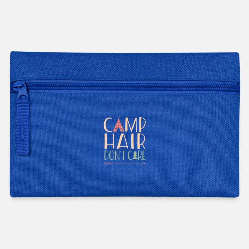 Funny Camp Hair Don't Care - Federtasche - Royalblau