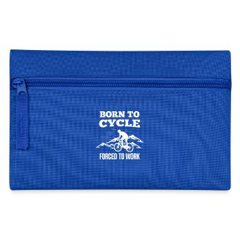 Born To Cycle, Mountainbike, Fahrrad, Geschenk. - Federtasche - Royalblau - Vorne