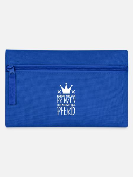 Scheiß auf DEN PRINZEN Ich nehme das Pferd - Federtasche - Royalblau