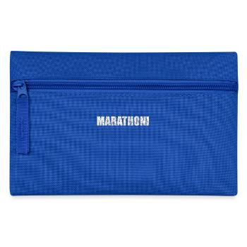 Marathoni Geschenk Sport Laufen - Federtasche - Royalblau - Vorne