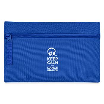 Keep Calm et Dance hiphop - Trousse - bleu royal - Devant