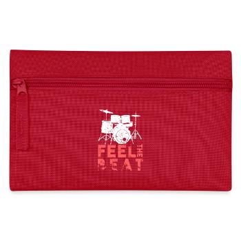 Sentez le battement du batteur cadeau disant - Trousse - rouge - Devant