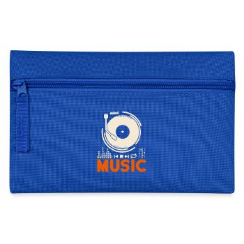 Musique Music Record Lecteur DJ cadeau - Trousse - bleu royal - Devant