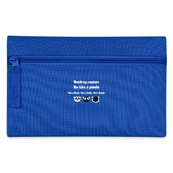 Panda Panda ours contre le racisme antisémitisme - Trousse - bleu royal - Devant