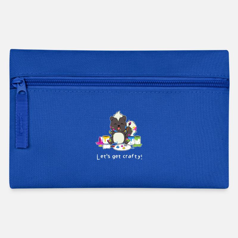 Basteln Maler Malen Zeichnen Bild Wiese Geschenk - Federtasche - Royalblau