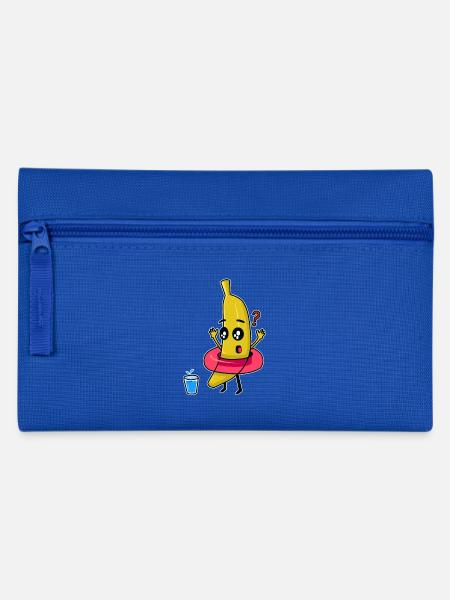 Lustige Banane - Federtasche - Royalblau