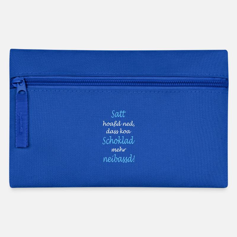 Bayrischer Spruch - Federtasche - Royalblau