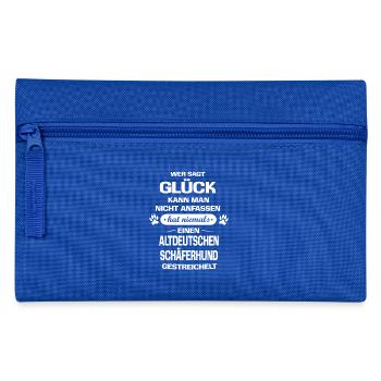 Glück Hund ALTDEUTSCHEN SCHÄFERHUND - Federtasche - Royalblau - Vorne