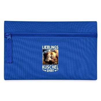 Katze Lieblings Kuschelshirt Kuscheln Baby Katzen - Federtasche - Royalblau - Vorne