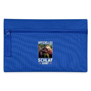 Faultier Offizielles Schlafshirt Pyjama Schlaf - Federtasche - Royalblau - Vorne