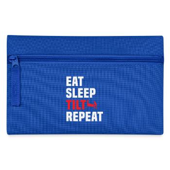 Eat Sleep Tilt Repeat Pinball Flipperautomat - Federtasche - Royalblau - Vorne