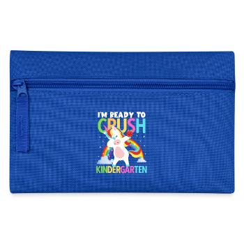Back to School Im Ready to Crush Kindergarten Girl - Pencil Case - royal blue - Front