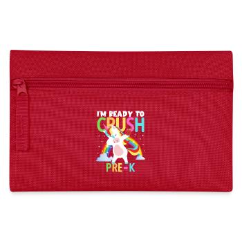 Back to School Im Ready to Crush Pre-K Girls - Pencil Case - red - Front