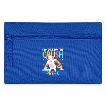 Back to School Im Ready to Crush Pre-K Girls - Pencil Case - royal blue - Front