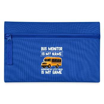 Funny Supporting Children - Bus Monitor Children - Federtasche - Royalblau - Vorne