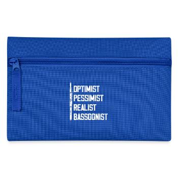 optimist pessimist realist bassoonist Design - Federtasche - Royalblau - Vorne