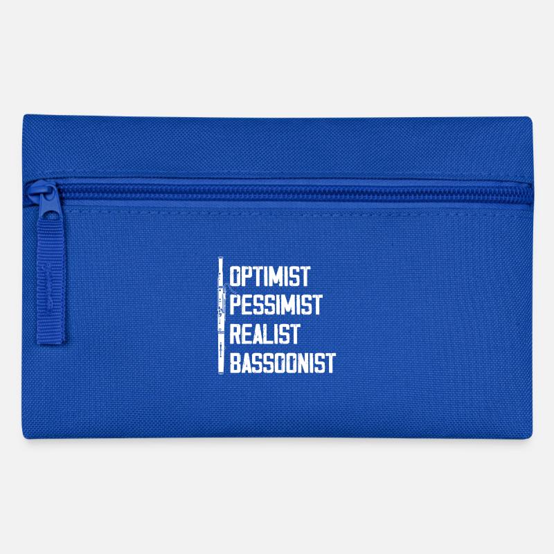 optimist pessimist realist bassoonist Design - Federtasche - Royalblau