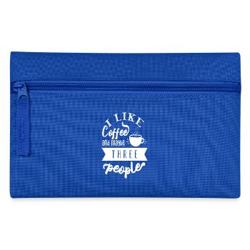 J’aime le café et peut-être trois personnes - Trousse - bleu royal - Devant