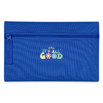 C’est tout bon, des fleurs colorées et des étoiles - Trousse - bleu royal - Devant