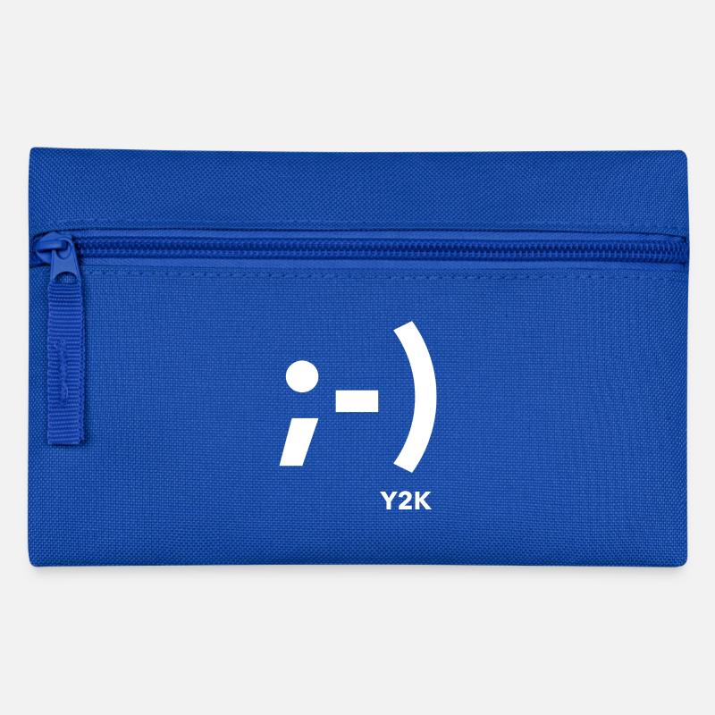 Y2K blanc clignotant sourire - Trousse - bleu royal