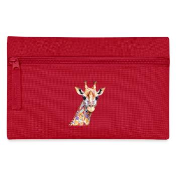 Giraffe Playful Adorable Fun Animal Colorful - Pencil Case - red - Front