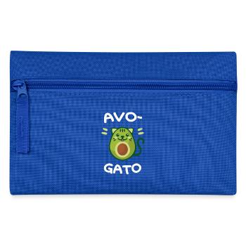AvoGato Funny Avocado and Cat Lover Vegetarian Gif - Pencil Case - royal blue - Front