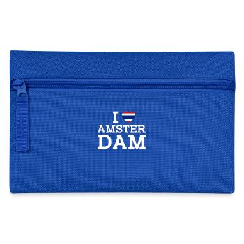 J’aime Amsterdam Thaïlande drapeau coeur jeu de mots - Trousse - bleu royal - Devant