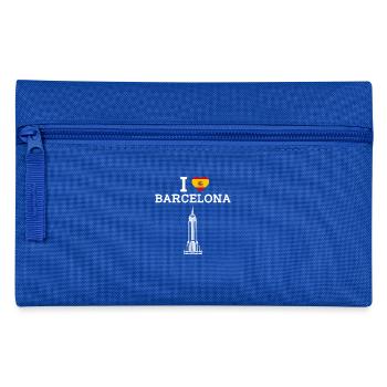 J’aime Barcelone Drapeau Coeur État Espagne Lover Jeu de mots - Trousse - bleu royal - Devant